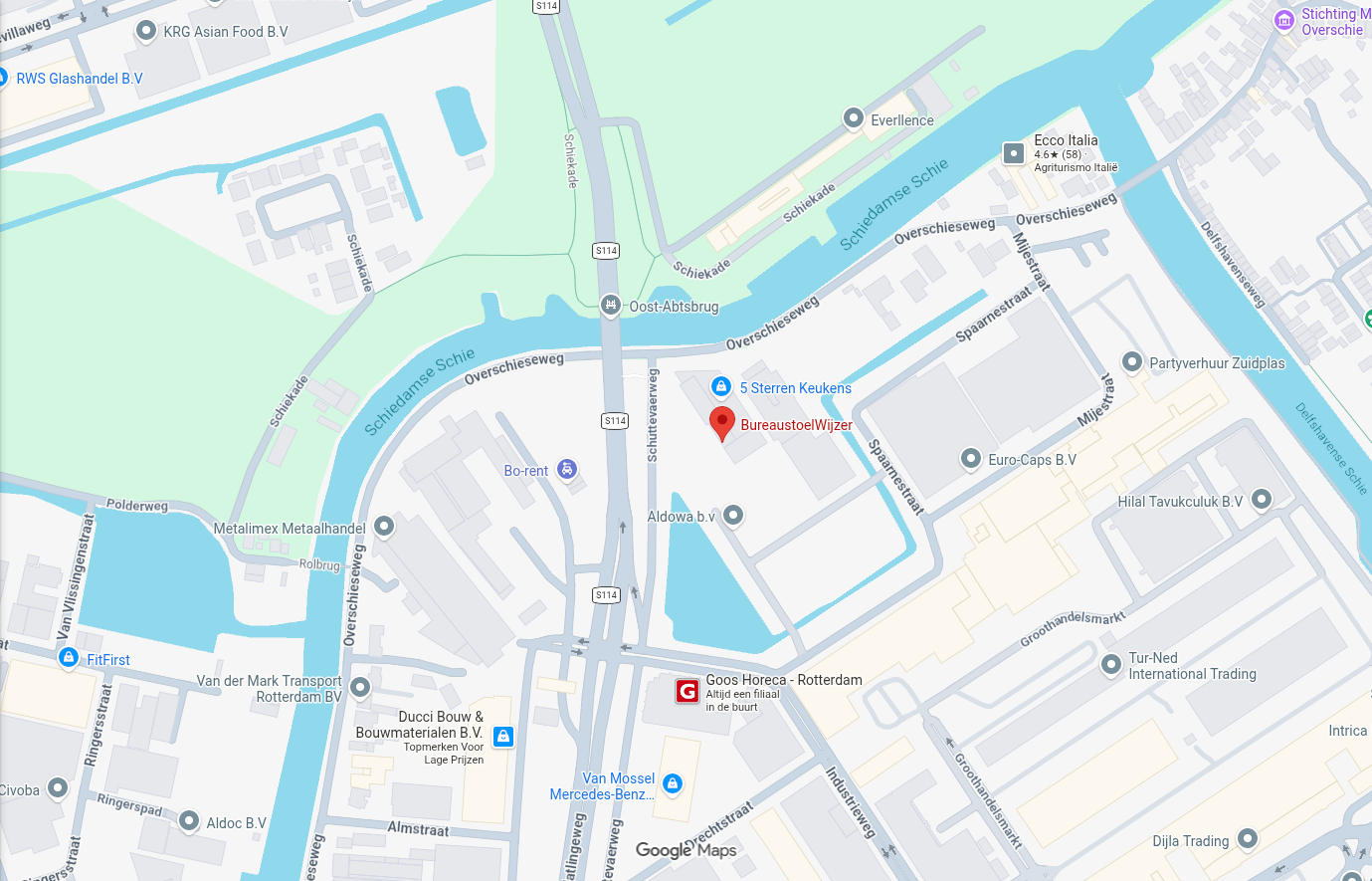 Google Maps locatie in Rotterdam